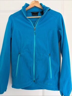 Marmot Women’s Gorpcore Teal Blue Fleece Jacket Full Zip Outdoor Hiking